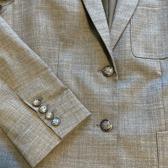 Talula Exeter Gray Wool School Boy Blazer - Size 6 - Picture 8 of 16